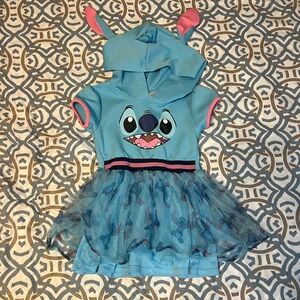 Blue Character Hooded Kids Dress